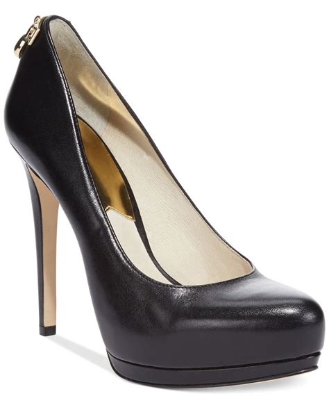 michael kors black pumps logo|michael kors boots high heel.